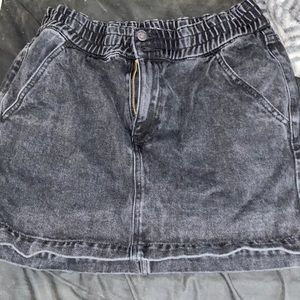 Denim skirt, size large, black